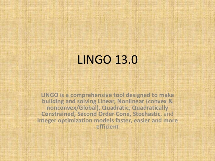 lingo 13.0